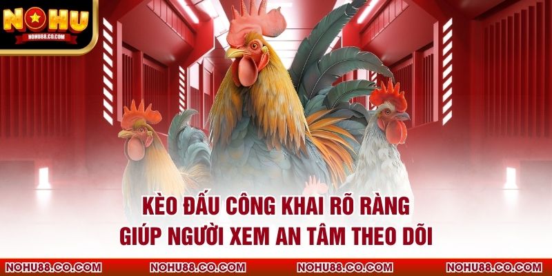 Kèo đấu công khai rõ ràng giúp người xem an tâm theo dõi