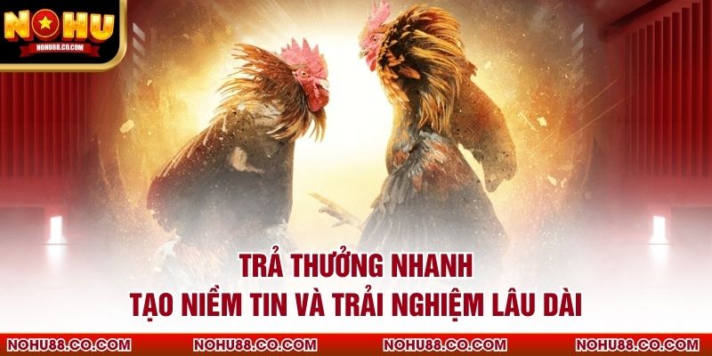 Trả thưởng nhanh tạo niềm tin và trải nghiệm lâu dài